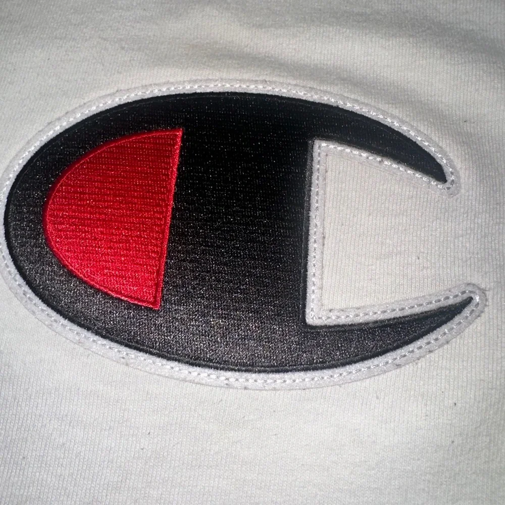 Champion Vintage T-Shirt Big Logo Graphic Tee Crew Neck Short Sleeve White Large - Picture 7 of 14